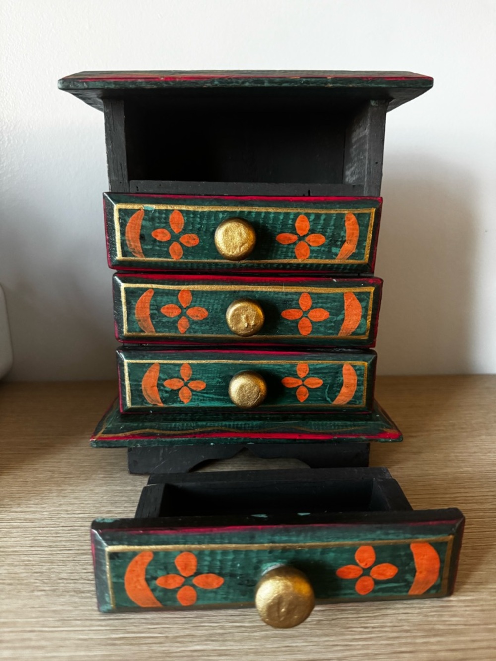 Hand-Painted Green and Gold Accent Chest - Home Accents - Picture 9 of 9